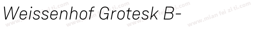 Weissenhof Grotesk B字体转换